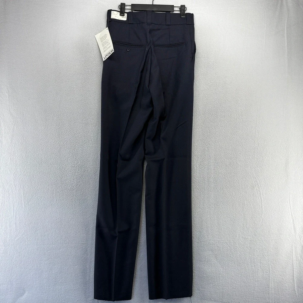 Vintage Horace Pants Men's 30 Blue Dress Slacks Trousers Unhemmed Wool USA NEW